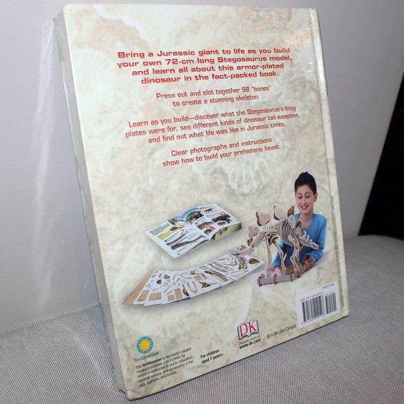 3/$55❤️Make Your Own Stegosaurus hardcover book DK Smithsonian dinosaur model - Picture 3 of 6